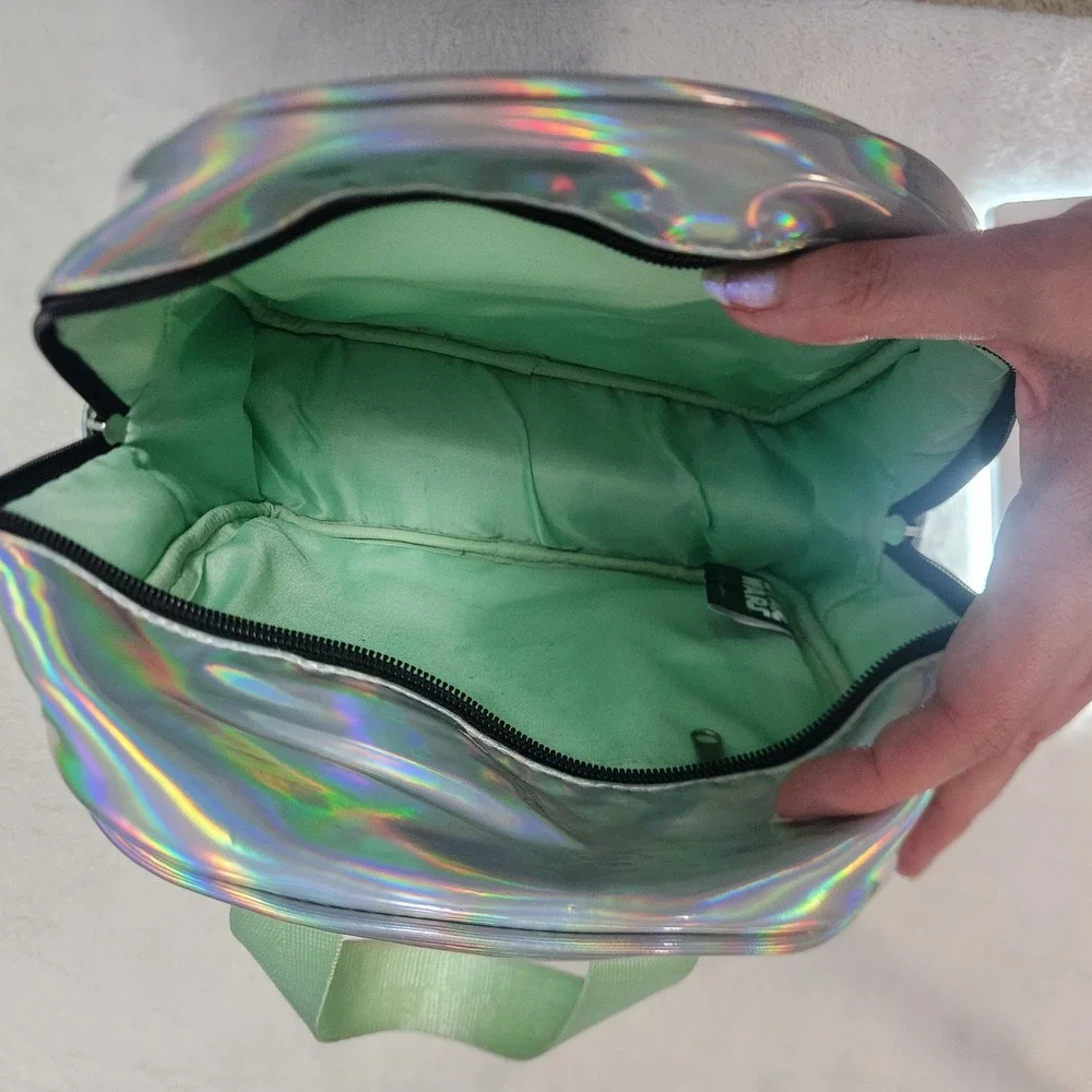 Star Wars Mandalorian Grogu Holographic Iridescent Mini Backpack Accessory Frog
